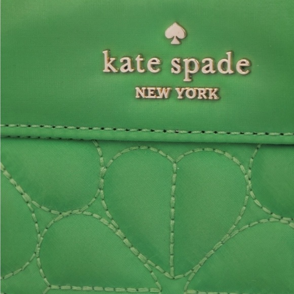 Kate Spade Green Quilted Cosmetic Case - Picture 4 of 5